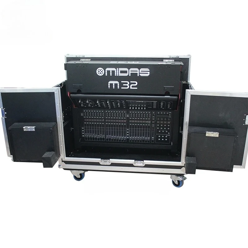 Flight Case Idraulico Ribaltabile Ignifugo per Mixer Midas M32