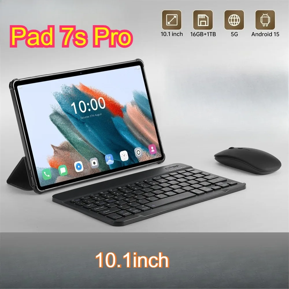 

New Pad 7s Pro Tablet 10inch Android 22GB+2TB 5G Dual SIM Tablet PC WIFI 10000mAh Snapdragon 870 Tablets For Children Kids Tab