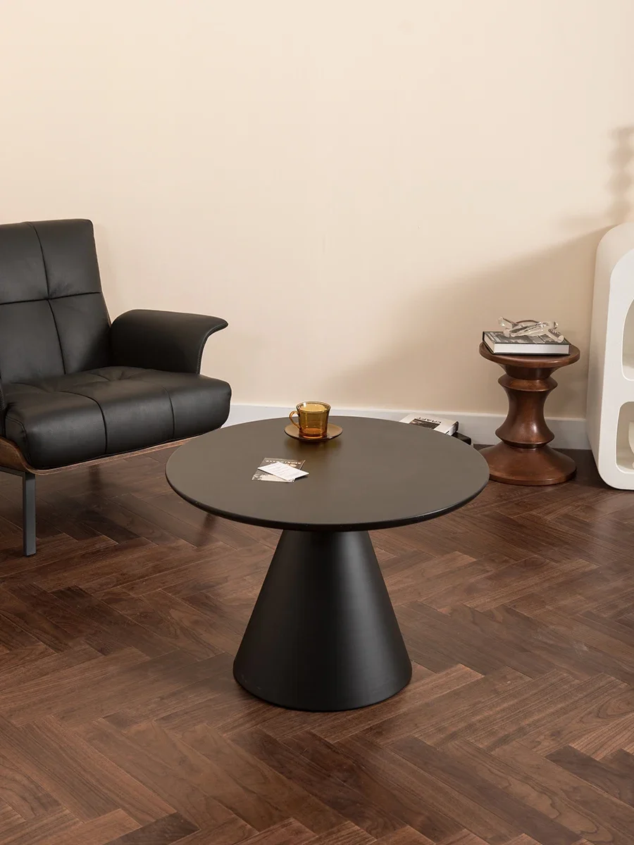 Coffee table Living room Home cafe Round rock slab small tea table Modern small round table