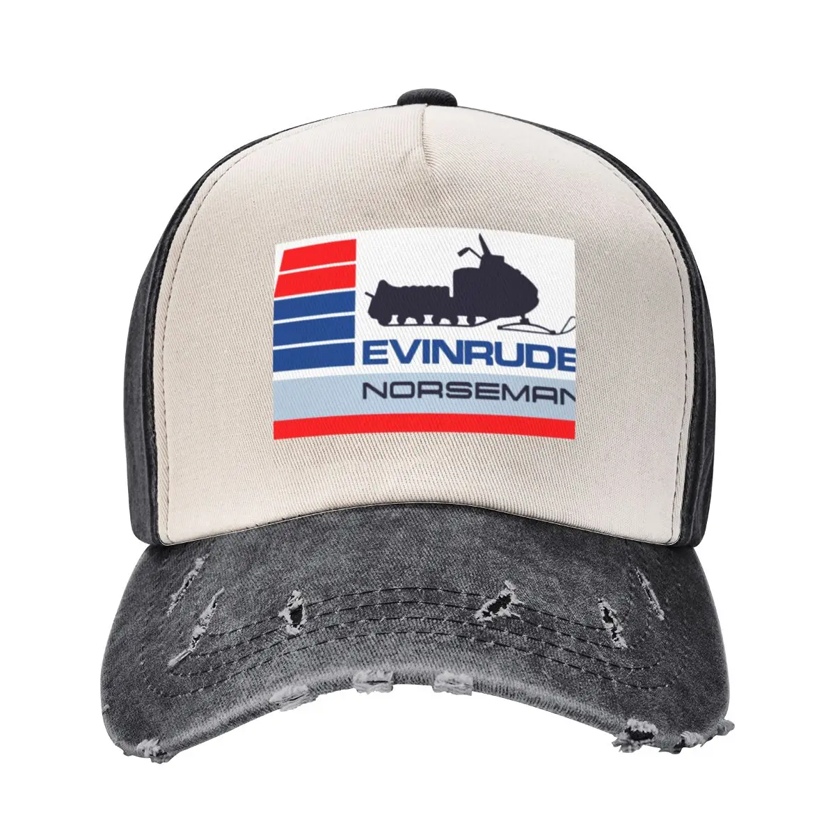 Evinrude Norseman Snowmobiles Baseball Cap Fishing cap Snap Back Hat Men Caps Women's image 2