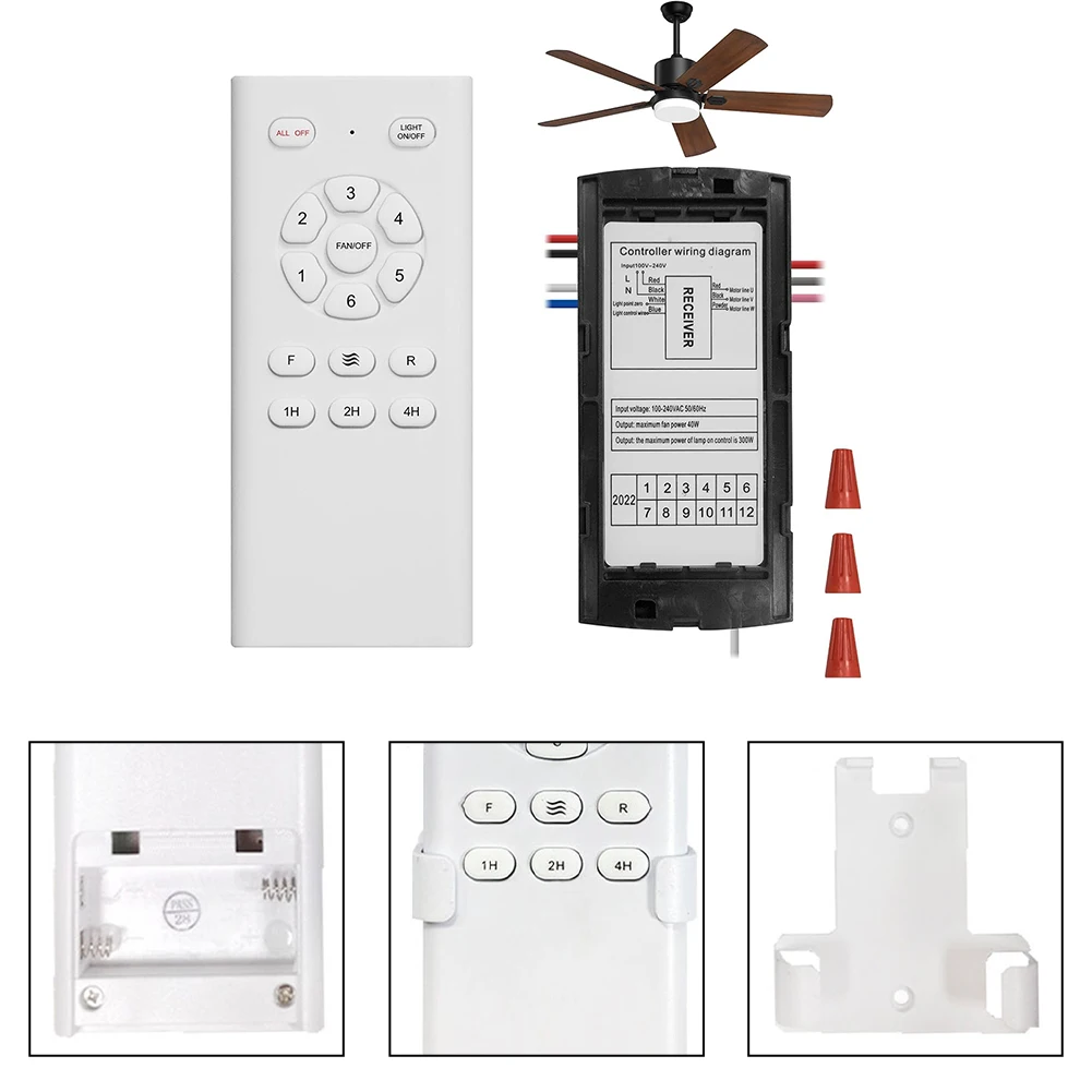 6 Speed Dimmer Receiver Kit 135*57*16 Mm Dimmer Receiver Remote Control Distance Robust Receiver Design Timer Settings