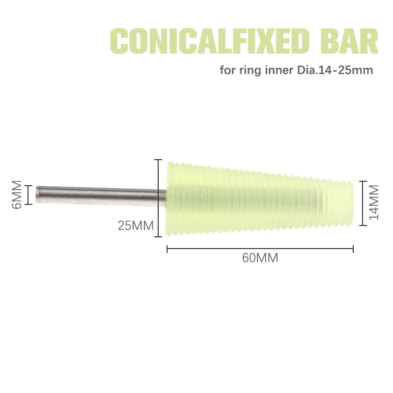 

1pc Agate Jade Ring Fixed Rod Polishing Tools Grinding Conical Sleeve Fixing Tool Silicone Mandrel Inner Outside Holder