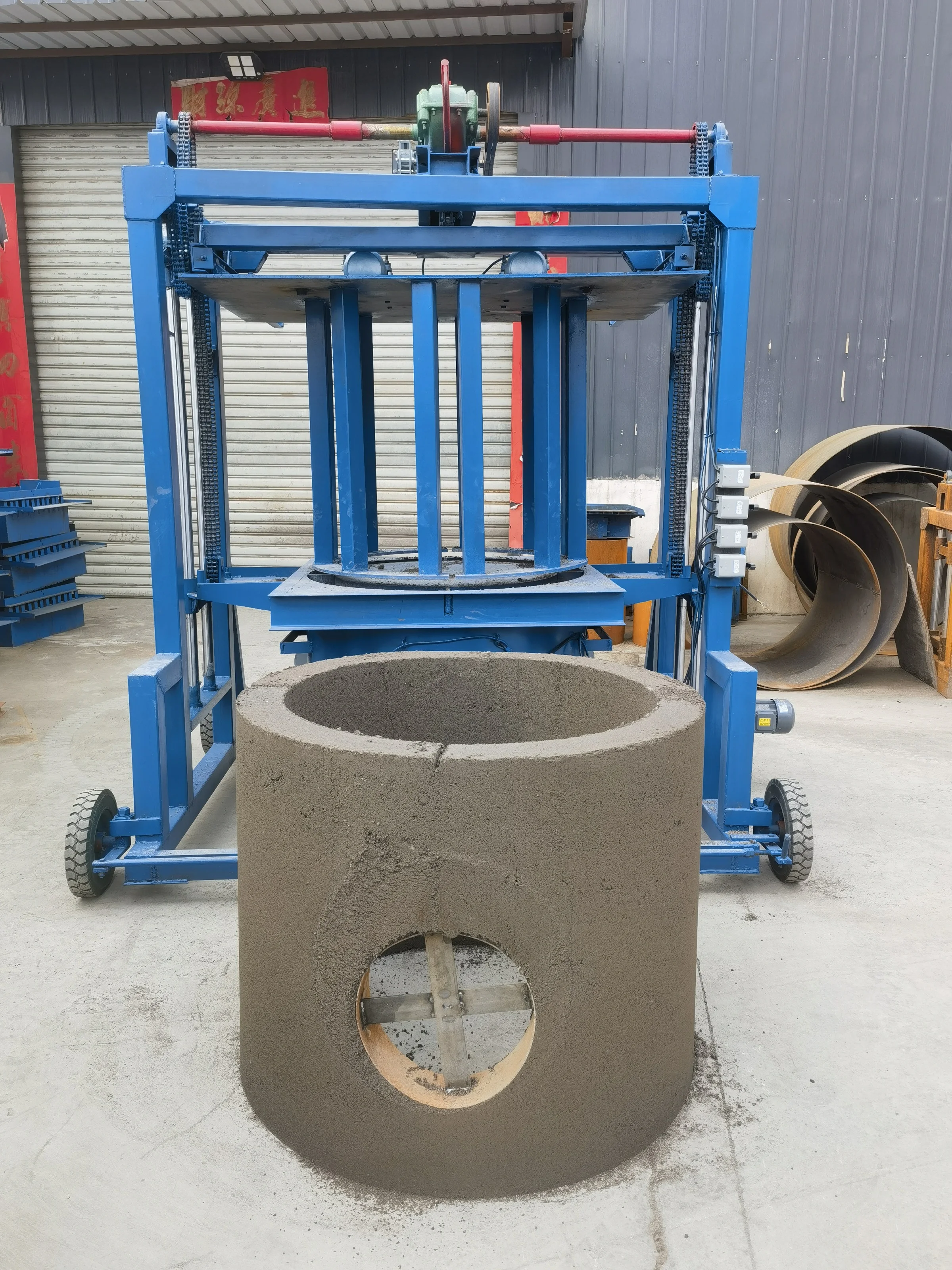 Popular in Brazil Cement Culvert Control Brick Machine  Customized Size Concrete Block Making Machine