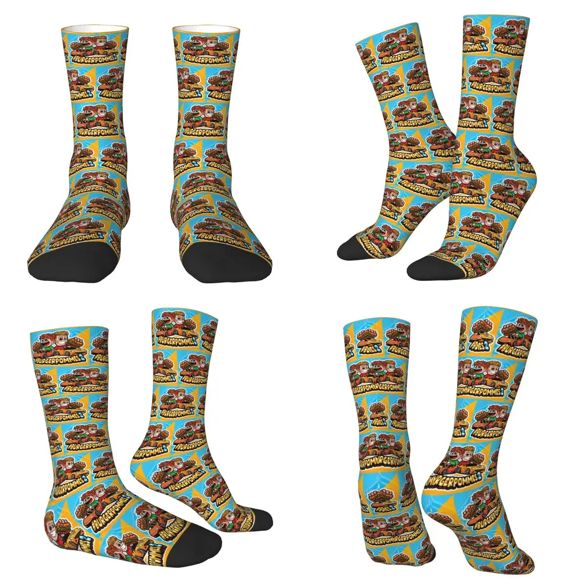 LukasBS Burgerpommes ICrimax Game Socks Harajuku Super Soft Stockings All Season Long Socks for Unisex Valentine's Day Gifts