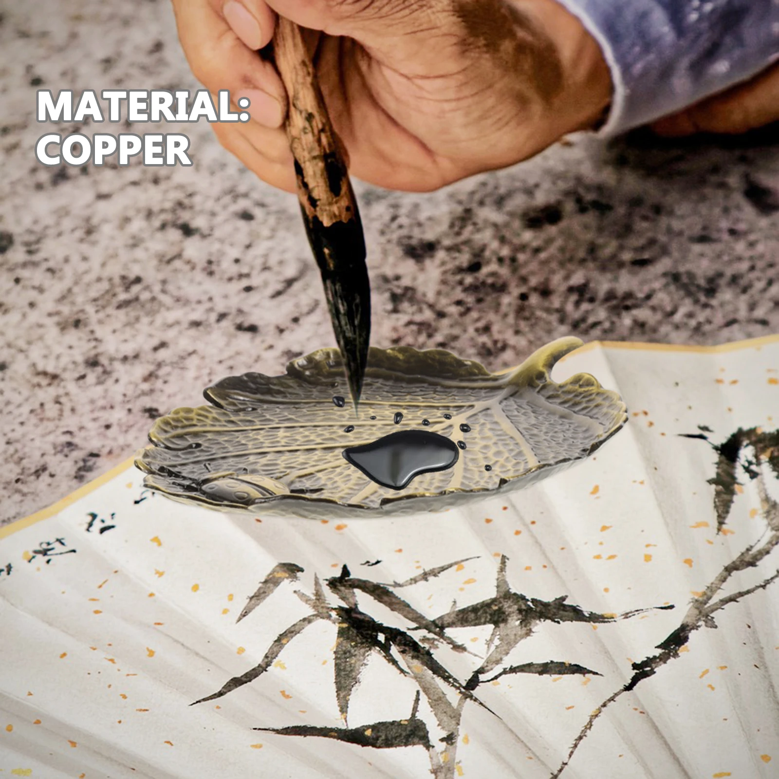 

Ink Calligraphy Wash Accessories Copper Drawing Practice Art Supplies Dish Ornament