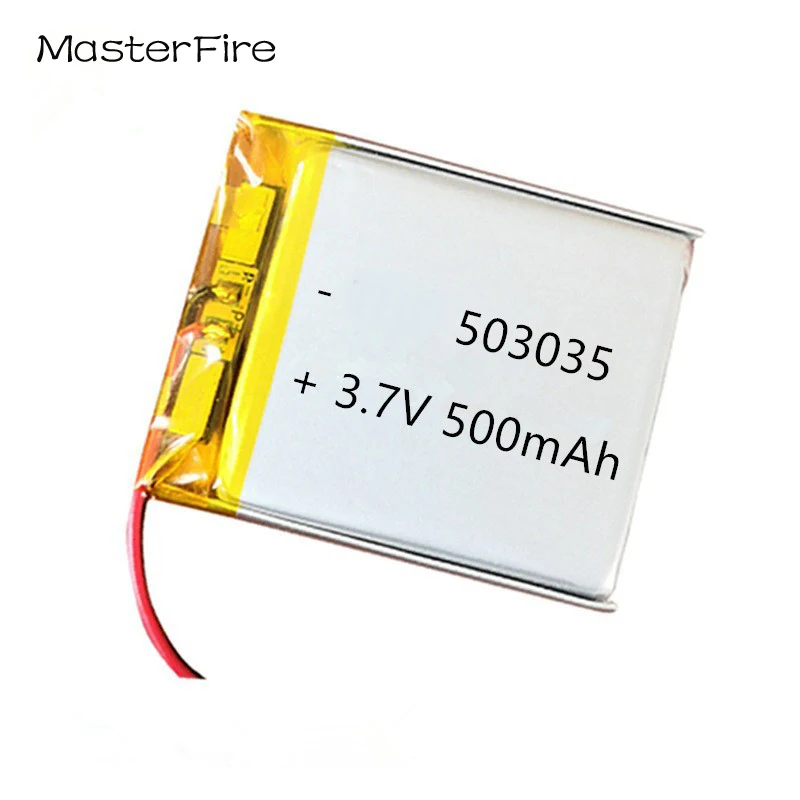 Wholesale 503035 3.7V 500mah Rechargeable Lithium Polymer Battery for Bluetooth Speaker Headset Smart Bracelet Car Recorde Cell