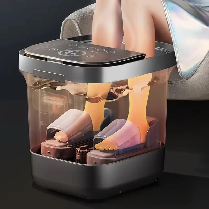 Electric Foot Spa Bath Massager-Relax Foot Soaking Basin With Air Bag Massage-Constant Temperature Heating Electric Foot Bath