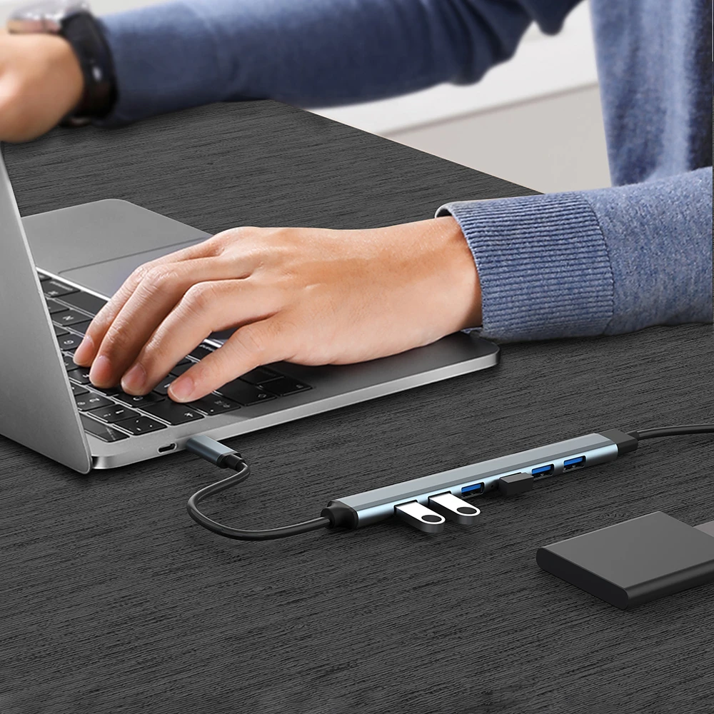 Hub USB 3.0, divisor USB 3.0,  - Usb Hub 7 Port reseña y precio