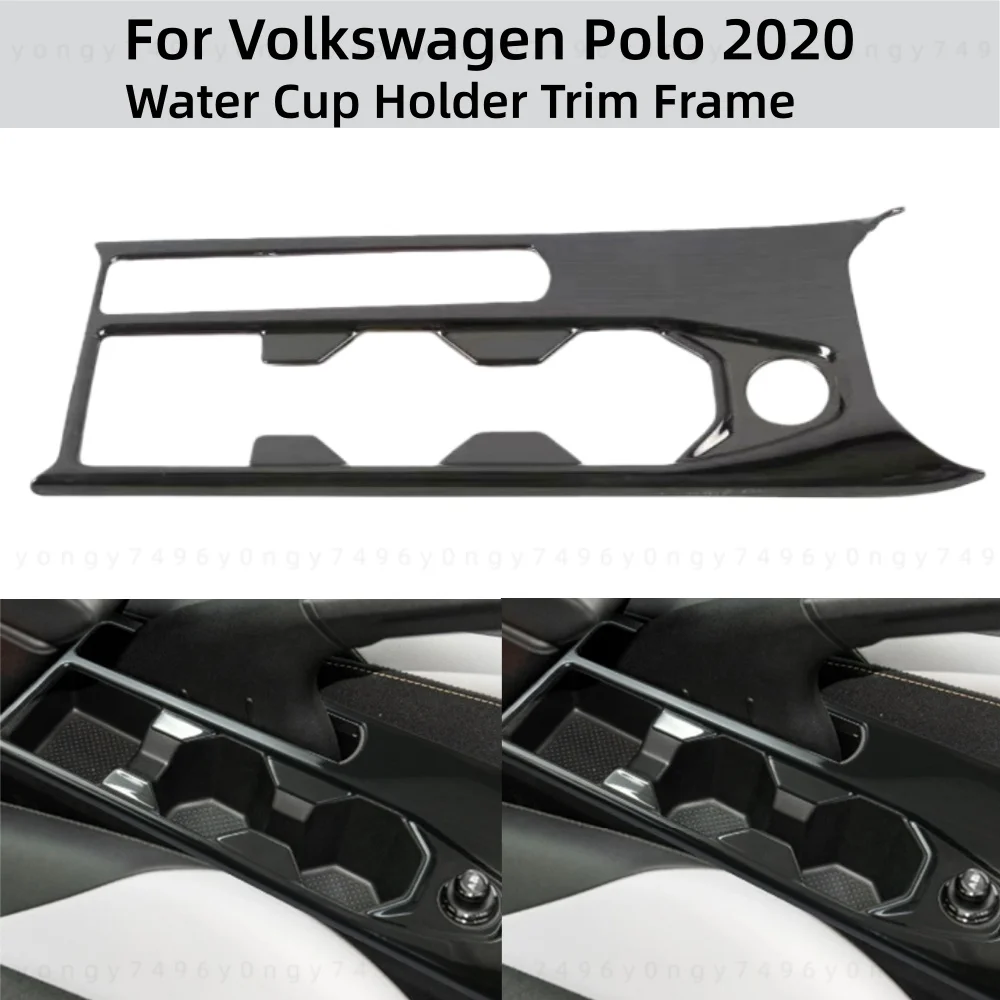 

Обновление автомобиля, хромированные наклейки, Стайлинг, держатель для стакана с водой, накладка, рамка для Volkswagen Polo 2020, модификация, украшения, аксессуары