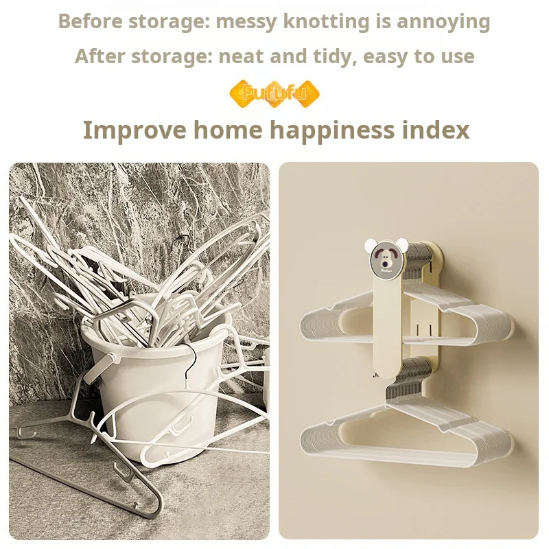 Retractable Folding Sticky Hook, Hanging Storage Rack, Cream Laundry, Home, Wall Mount, fantastic Storage