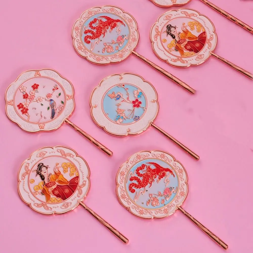 Espelho de maquiagem flor 3d vintage estilo chinês requintado espelho de maquiagem dos desenhos animados borboleta texturizado metal espelho cosmético para casa