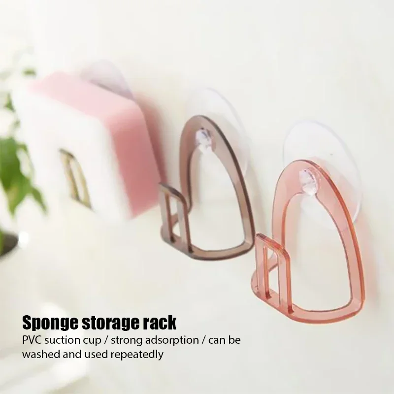 Kitchen Organizer Suction Cup Sink Drain Rack Sponge Storage Holder Kitchen Sink Soap Rack Drainer Rack Bathroom Accessories