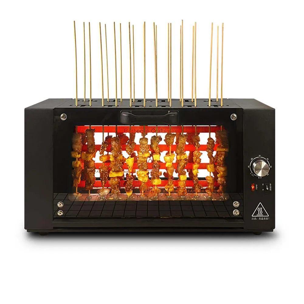 24-струнный шампур Grilll, коммерческая полностью автоматическая роторная машина для шампуров, бездымная вертикальная электрическая печь для гриля 24-струнный шампур Grilll, коммерческая полностью автоматическая роторная машина для шампуров, бездымная вертикальная электрическая печь для гриля