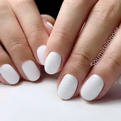 White Short False Nails Desing For Gluing Reusable Artificial Press On Nails Finger Tips Reusable Adhesive DIY Manicure Tool