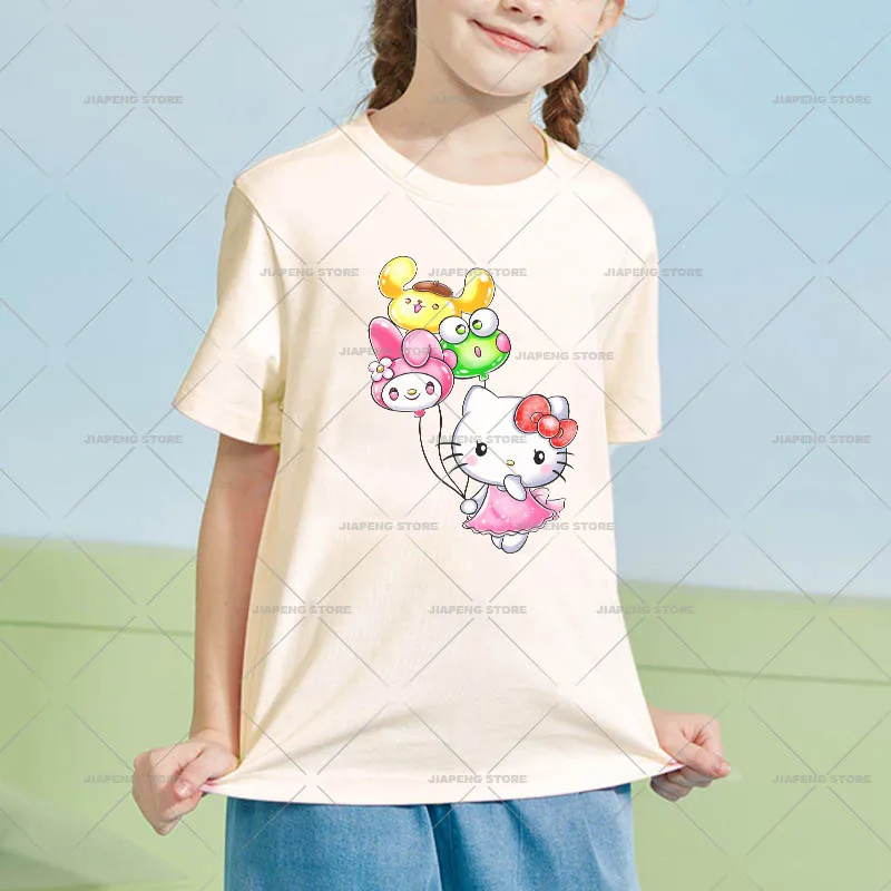 Kuromi-Parches de transferencia de calor para planchar para ropa, pegatinas estampadas de Hello Kitty, Sanrio, decoración de camisetas para niñas,