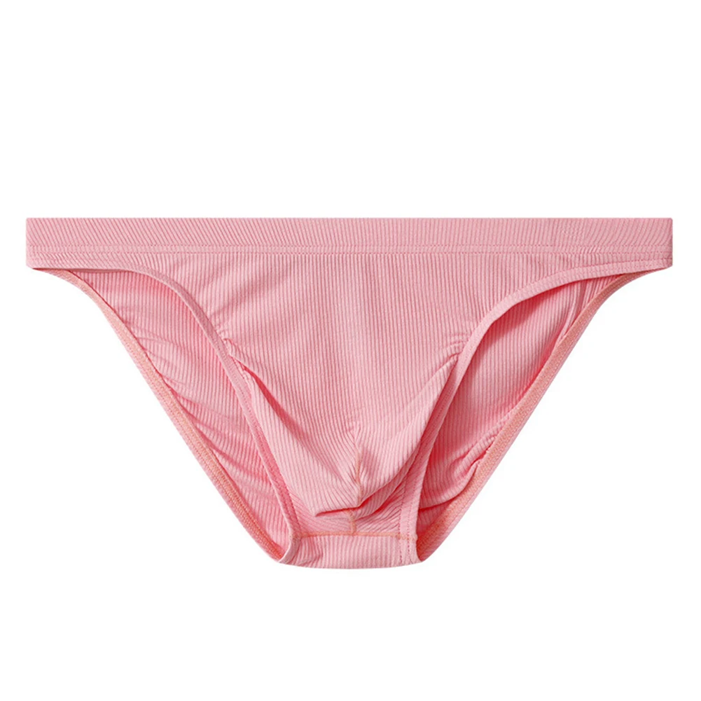 

Men's U Convex Pouch Briefs Sexy Threaded Underwear Low Waist Breathable Underpants Sleep Bottoms Stretch Briefs Knickers
