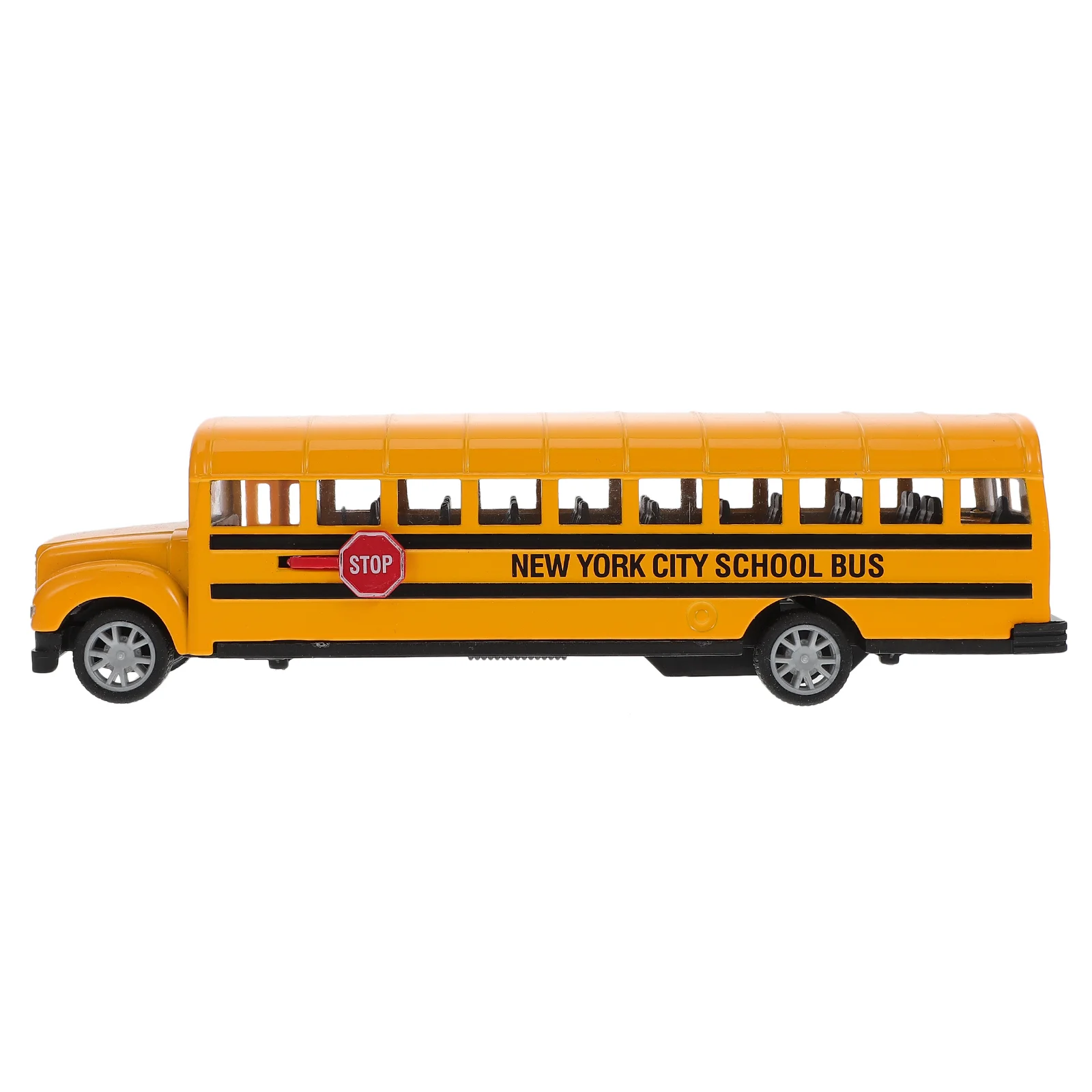 1 PC School BUS ของเล่นดึงกลับรุ่นรถบัสของเล่นเด็กของเล่น (ขนาดใหญ่, 1:24) เด็กโรงเรียนรถบัสของเล่นดึงกลับของเล่น