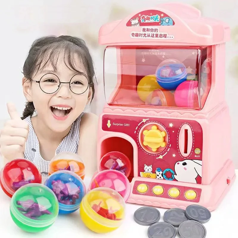 Máquina De Torção De Ovo Para Crianças, Cute Gashapon Machine, Play House, Learning Education Toys, Candy Game, Toys Gifts