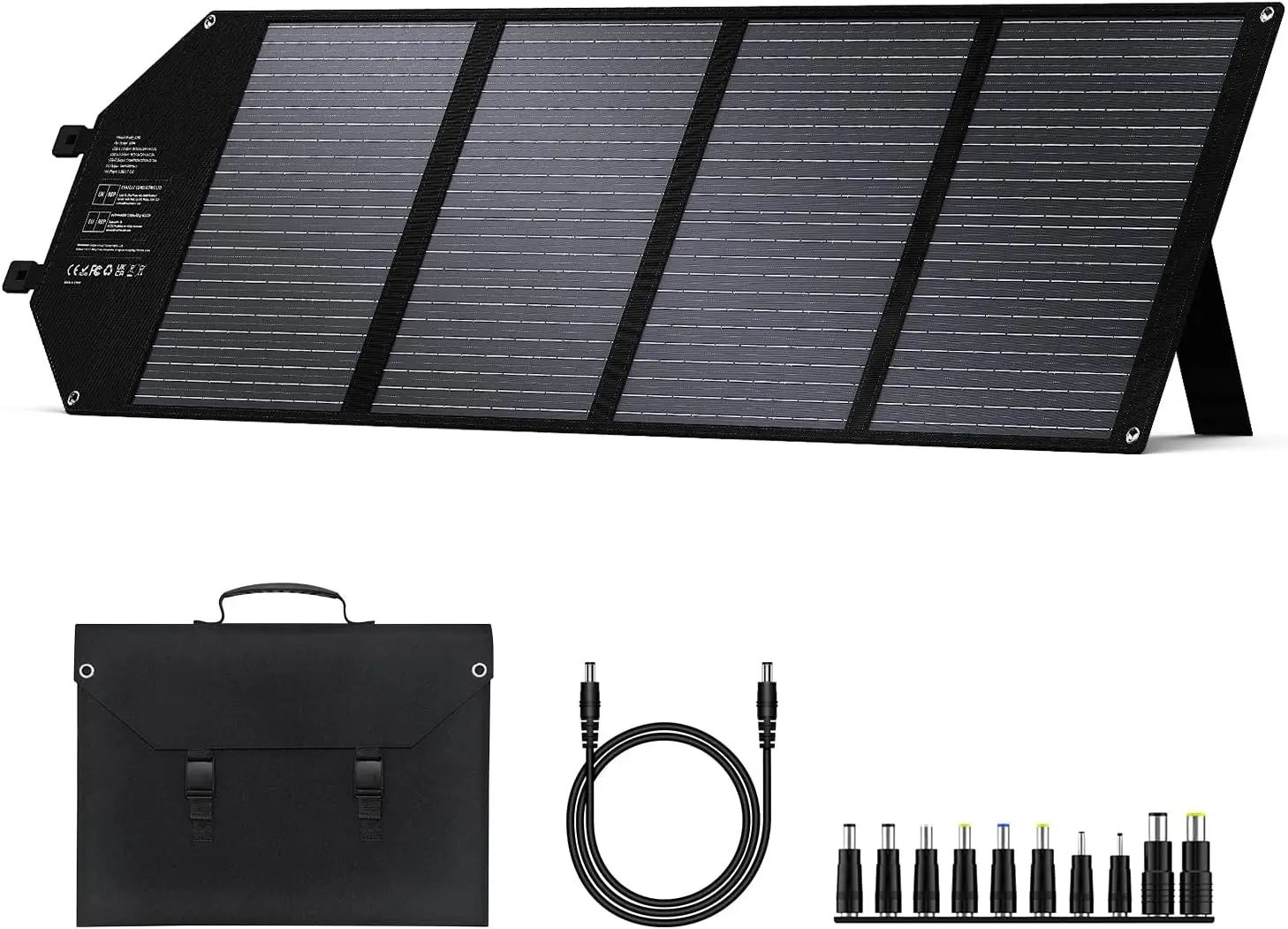 100W Portable Solar Panel for Power Station Generator Foldable Solar Charger with USB QC 3.0 USB C 18V DC for Camping Outdoor RV