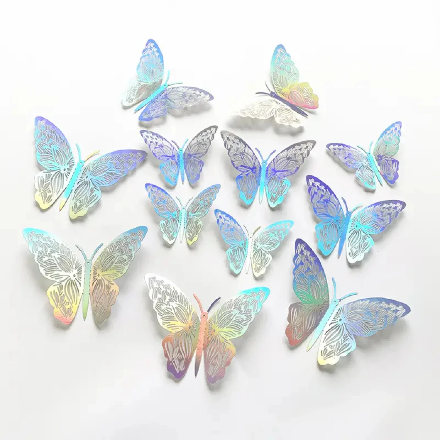 3D Butterfly Wall Decor 12 Pieces 6 Styles 3 Sizes, Butterfly Birthday Decor Butterfly Party Decor Cake Decor, Removable Wall St