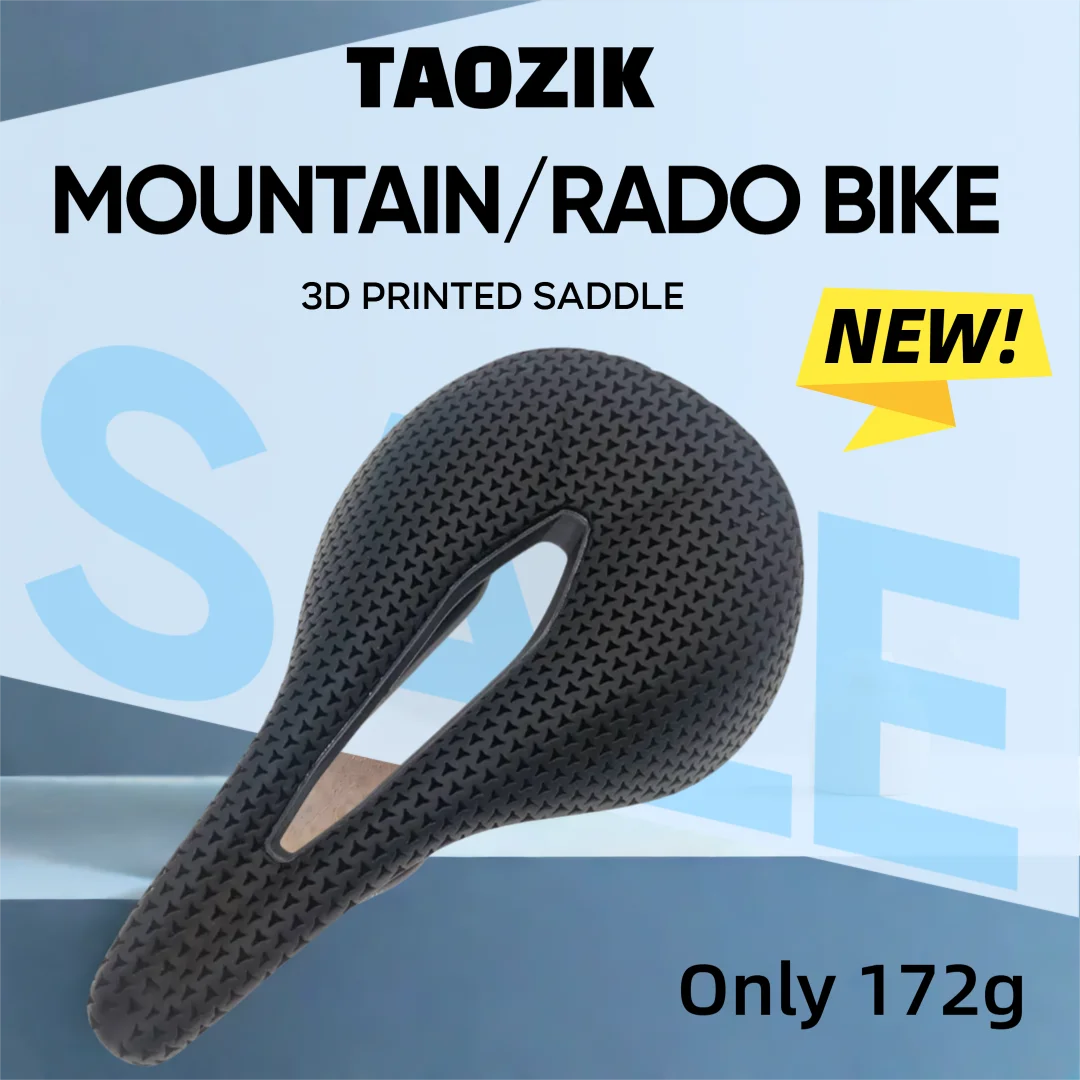

New TAOZIK 3D-Printed Road Racing Bike Saddle New Design Comfortable Cycling Seat for Men And Women Carbon bow Bicycle parts