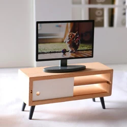 Simulation Miniature Furniture Dollhouse Living Room Decoration Television Miniature Living Room TV Kid Gift