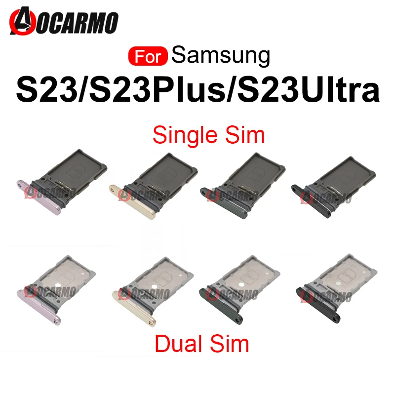 For Samsung Galaxy S23 Ultra S23+ Plus Sim Tray Single + Dual SIM Card Slot Holder Replacement Parts