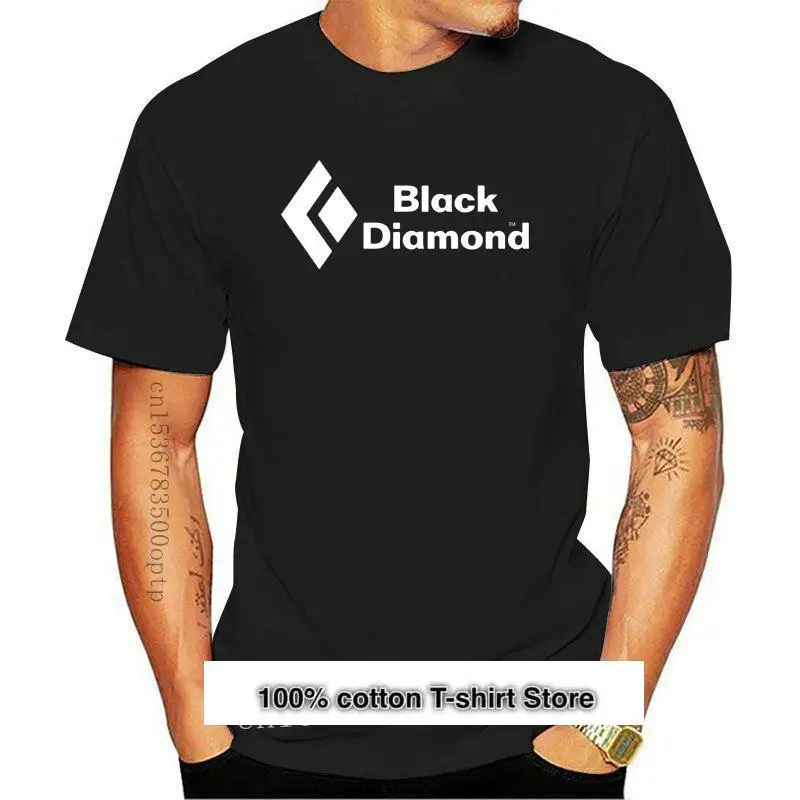 Nueva camiseta de escalada y esquí con diamantes negros