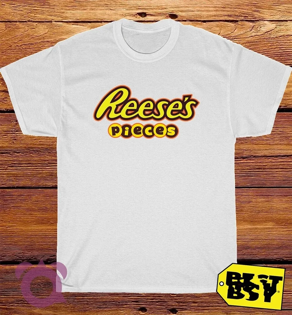 

2025 Summr New Reese's Pieces Logo Men's American Funny T-shirt Printed Cotton Round Neck T-shirt for Men and Women
