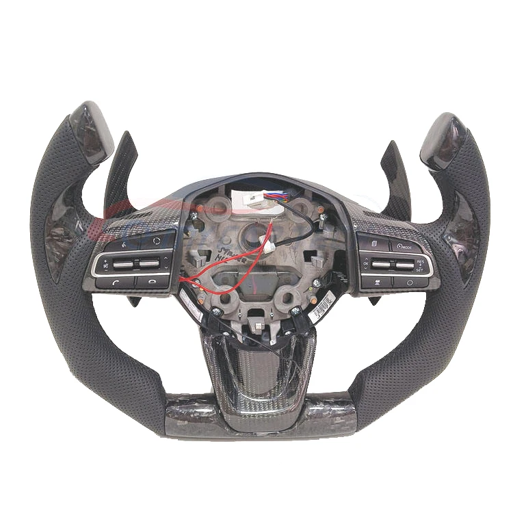 Forged Carbon Fiber Leather Steering Wheel for Kia Stinger Custom Steering Wheel
