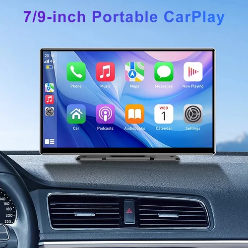 7 ""/9"" pulgadas portátil inalámbrico Carplay Android Auto pantalla HD Radio de coche Multimedia MP5 reproductor de vídeo cámara de marcha atrás trasera DVR