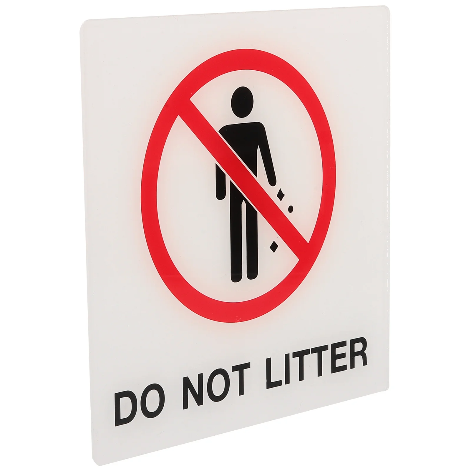 

Acrylic No No Litter Sign Sign Garbage Bin Stickers Durability Public Warning Notice Board Traffic Safety Marker
