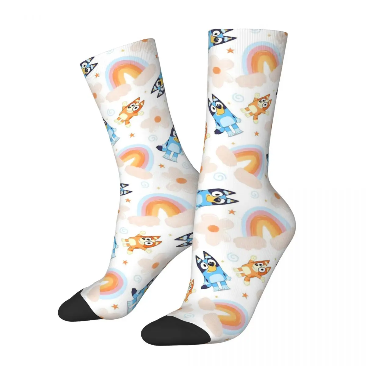 B-Blueys Anime Theme Socks Product for Casual Wear Sweat Absorbing Printed Cartoon Socks