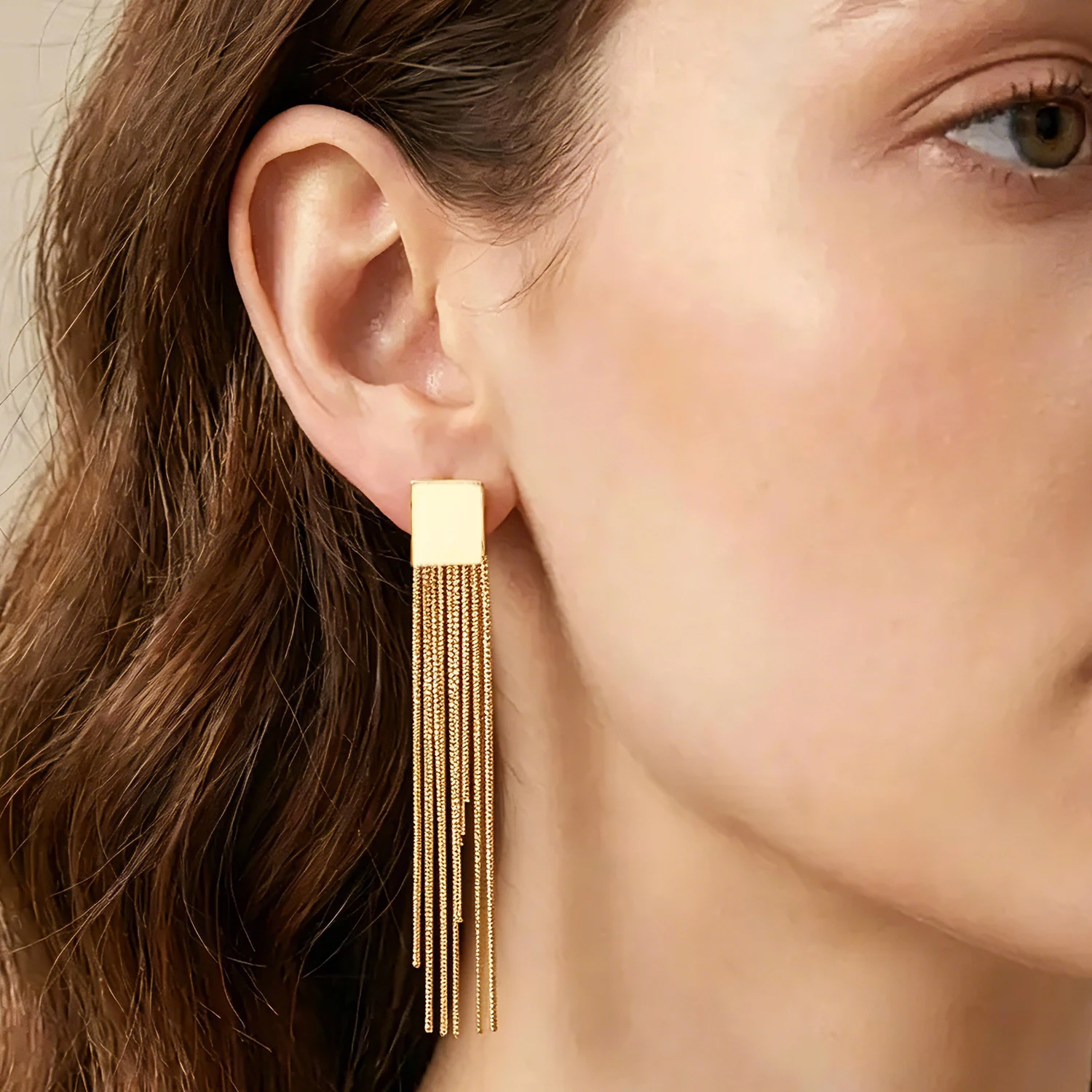 ヴィンテージボヘミアンラグジュアリースクエアロングフリンジタ - Tassel Earrings Boho のレビューと価格
