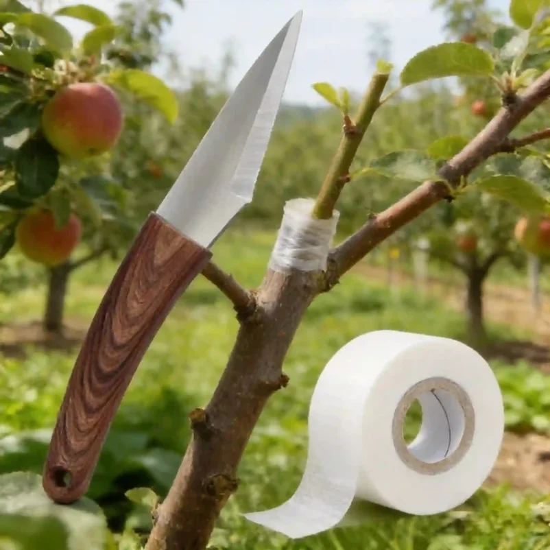 Fruit Tree Grafting Knife - Super Sharp Blade for Grafting Branches & Specialized Pruning Tool with Free Grafting Tape