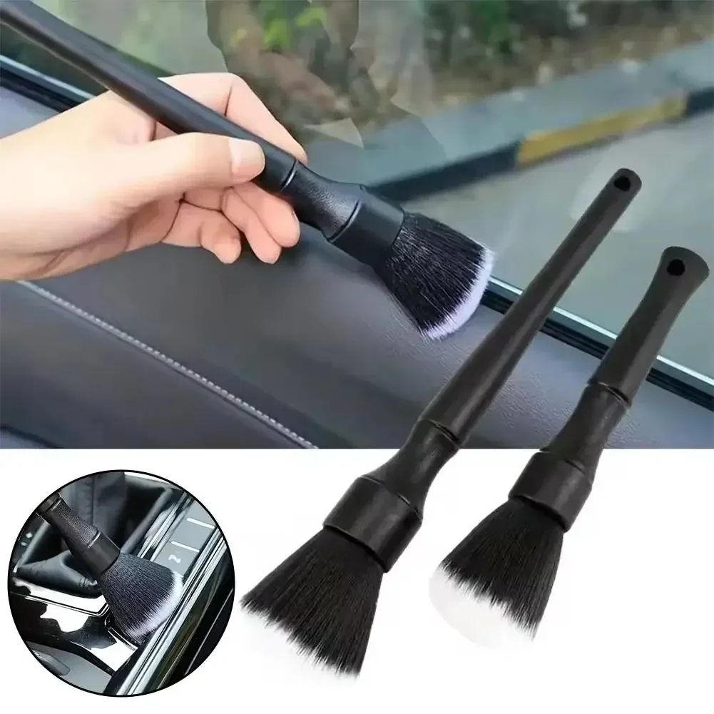 1 Pack Soft Bristle Car Detailing Brush Auto Interior Cleaning Tool For Dashboard Air Vent Seat Console Door Panel
