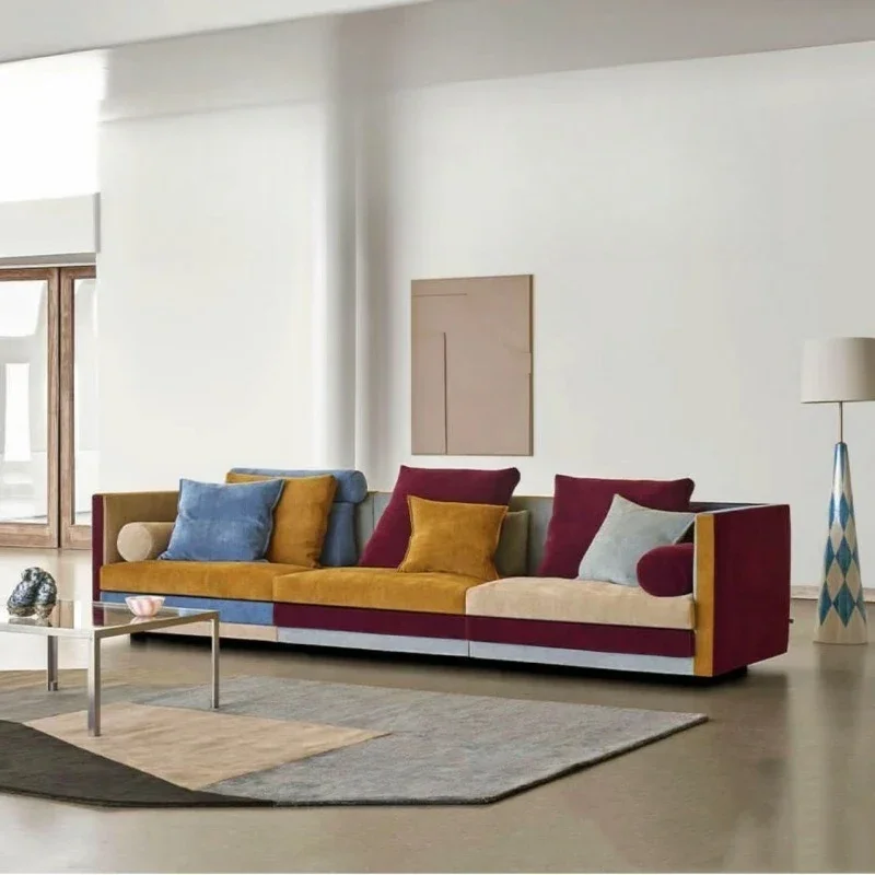 Inspiration design color matching combination fabric multi-color module sofa niche art sofa