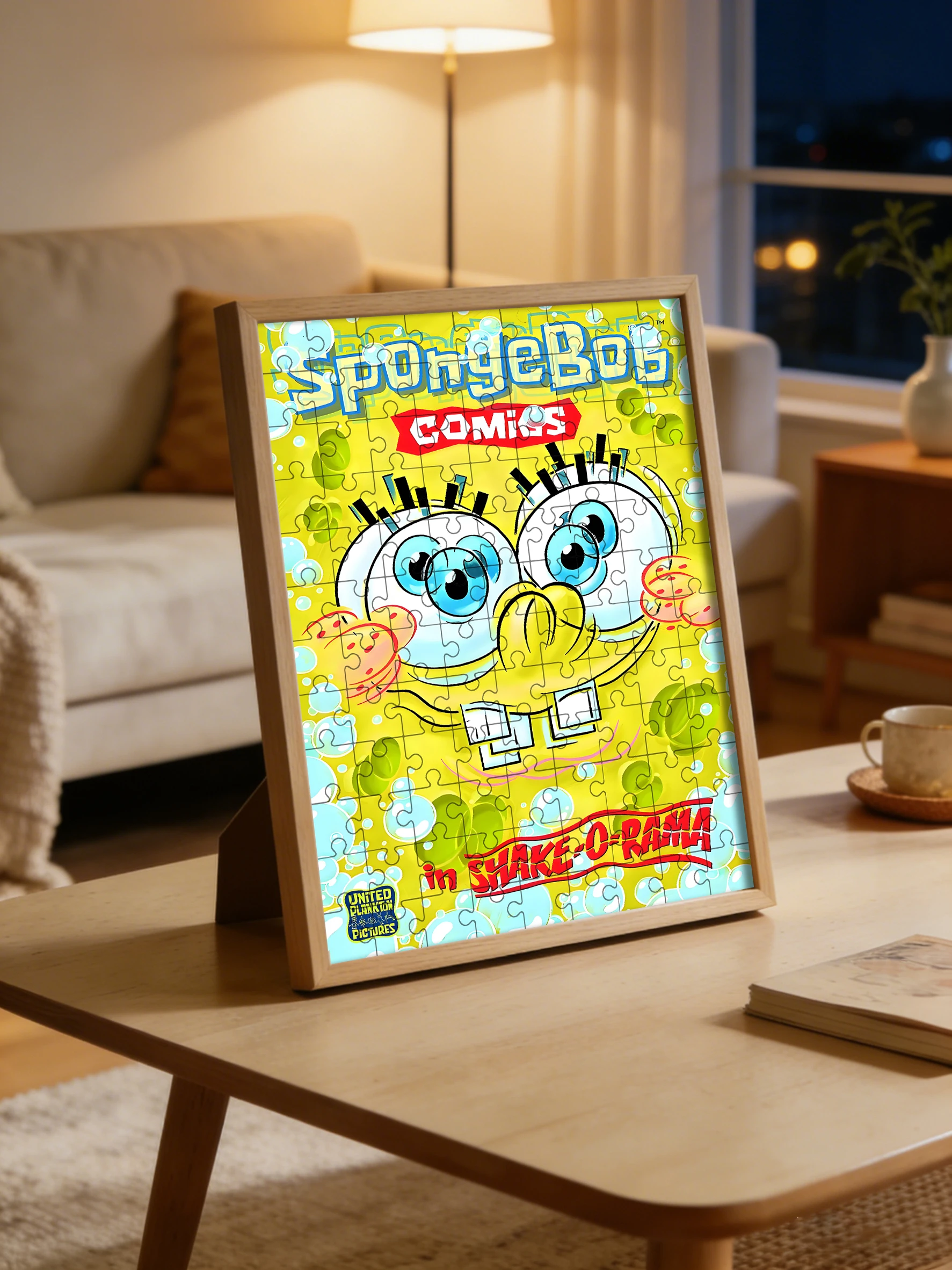 SpongeBob SquarePants Houten Vloer Puzzelspel Creatief Dubbel Schaduwontwerp Verkrijgbaar in 108/200/300/500/1000 Stuks Hoogwaardig