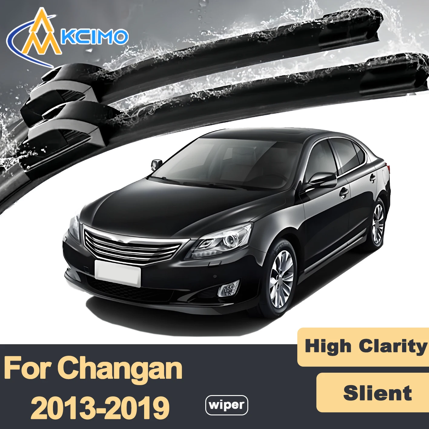 

Premium Rubber Durable Silent Windshield Wiper Blades 2pcs for Changan Raeton 2013-2019 CD101 Front Wiper Blades Set
