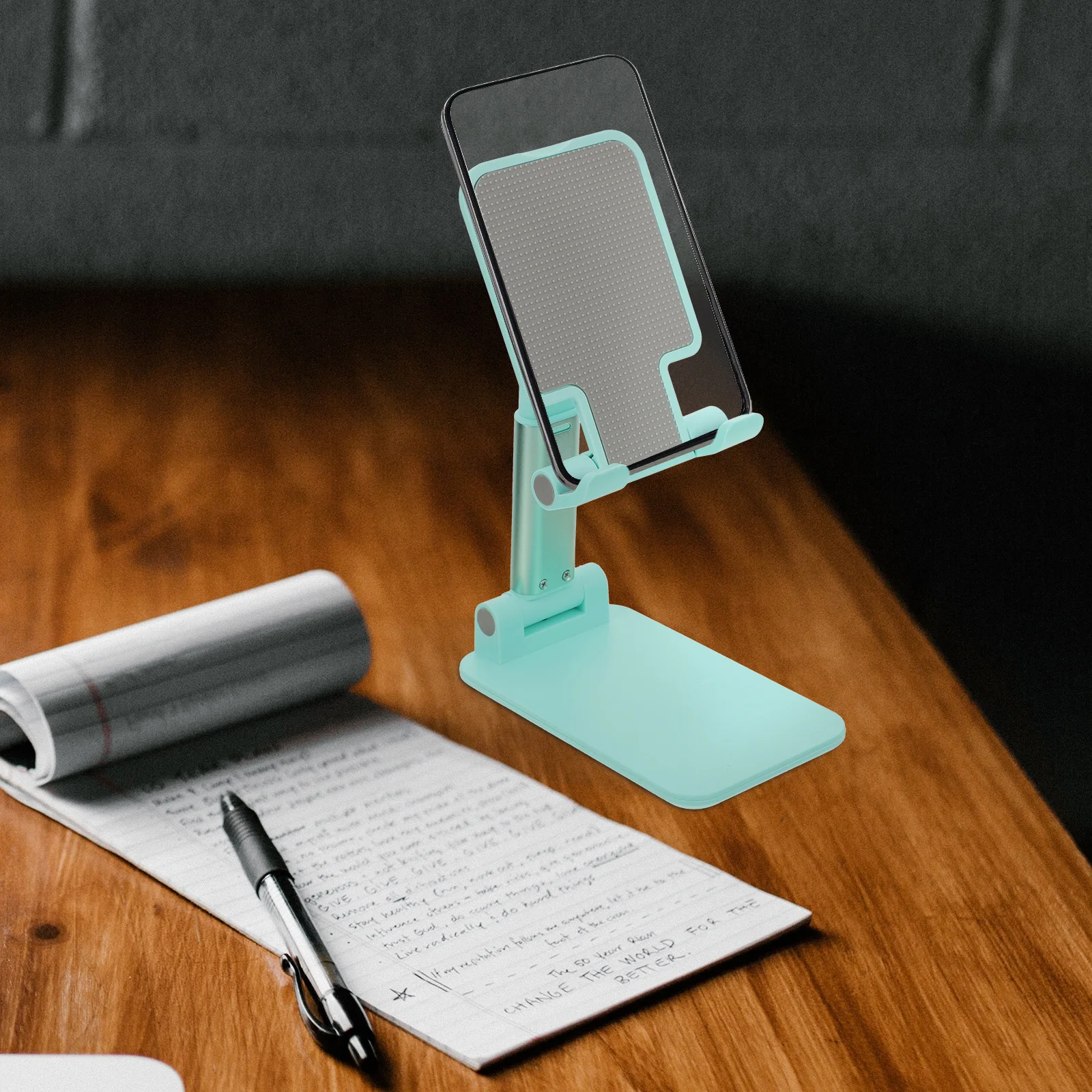 

Складной держатель для телефона, регулируемая по высоте настольная подставка, кронштейн для мобильного телефона для домашнего офиса, регулируемый угол обзора