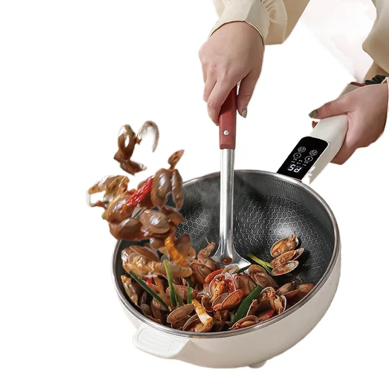 4.5L Multifunctional Electric Frying Pot Smart Electric Cooker Non-stick Frying Pot Large Capacity Electric Hot Pot 1350W