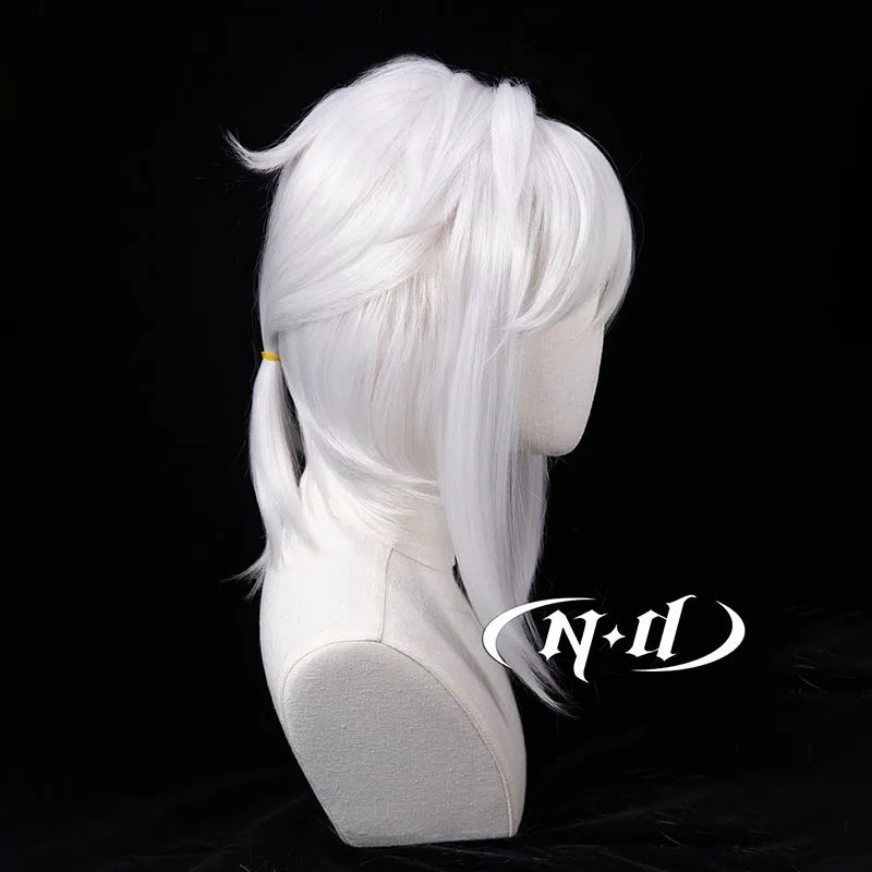 ND リンク コスプレ 白髪コスウィッグ 耐熱合成 ゲームコスチュームパーティー コミックコン コーザー クリスマス ハロウィンパーティー用
