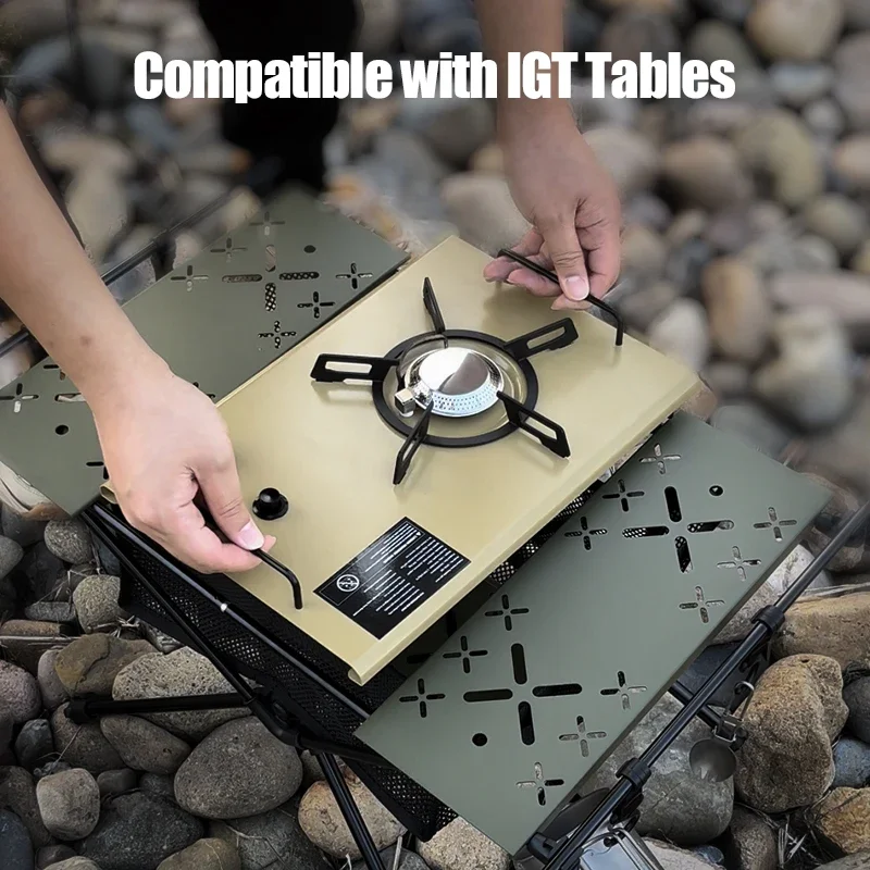 WESTTUNE-Table de camping pliante portable en alliage d'aluminium avec accessoires, réchaud IGT, tables d'extérieur multifonctionnelles