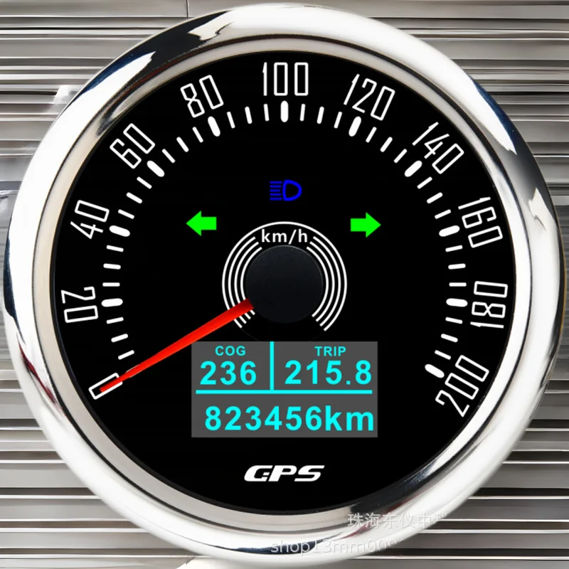 85mm GPS Speedometer & Odometer - Adjustable Trip & Fuel Consumption Meter for Car, Boat & EV