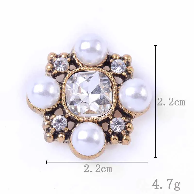 Vintage Alloy Rhinestone Flat Back Brooch Woven Garment Accessories Wedding Jewelry Accessories Button Bow Tie Hairpin Decor