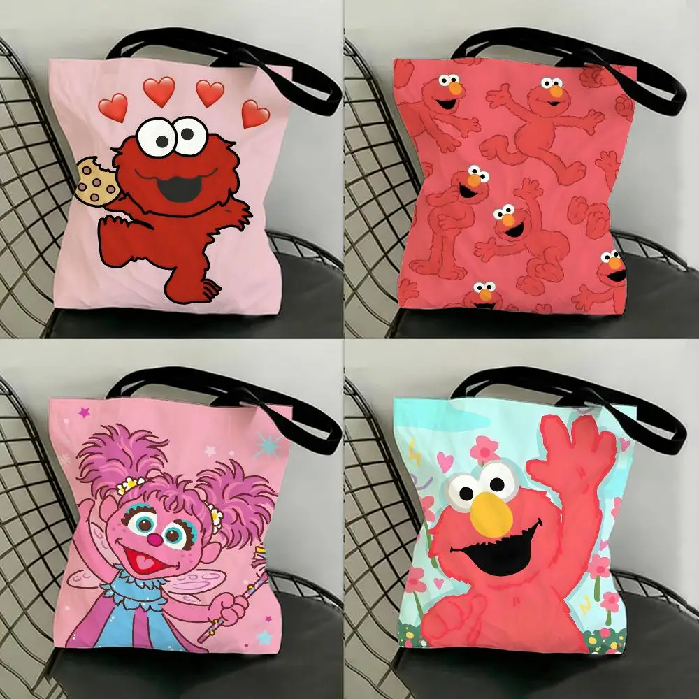 muppet tvshow Sesame Street-Elmo Storage Bags Shopping Bags Series Print Bags Lightweight Shoulder Bag For Daily Use