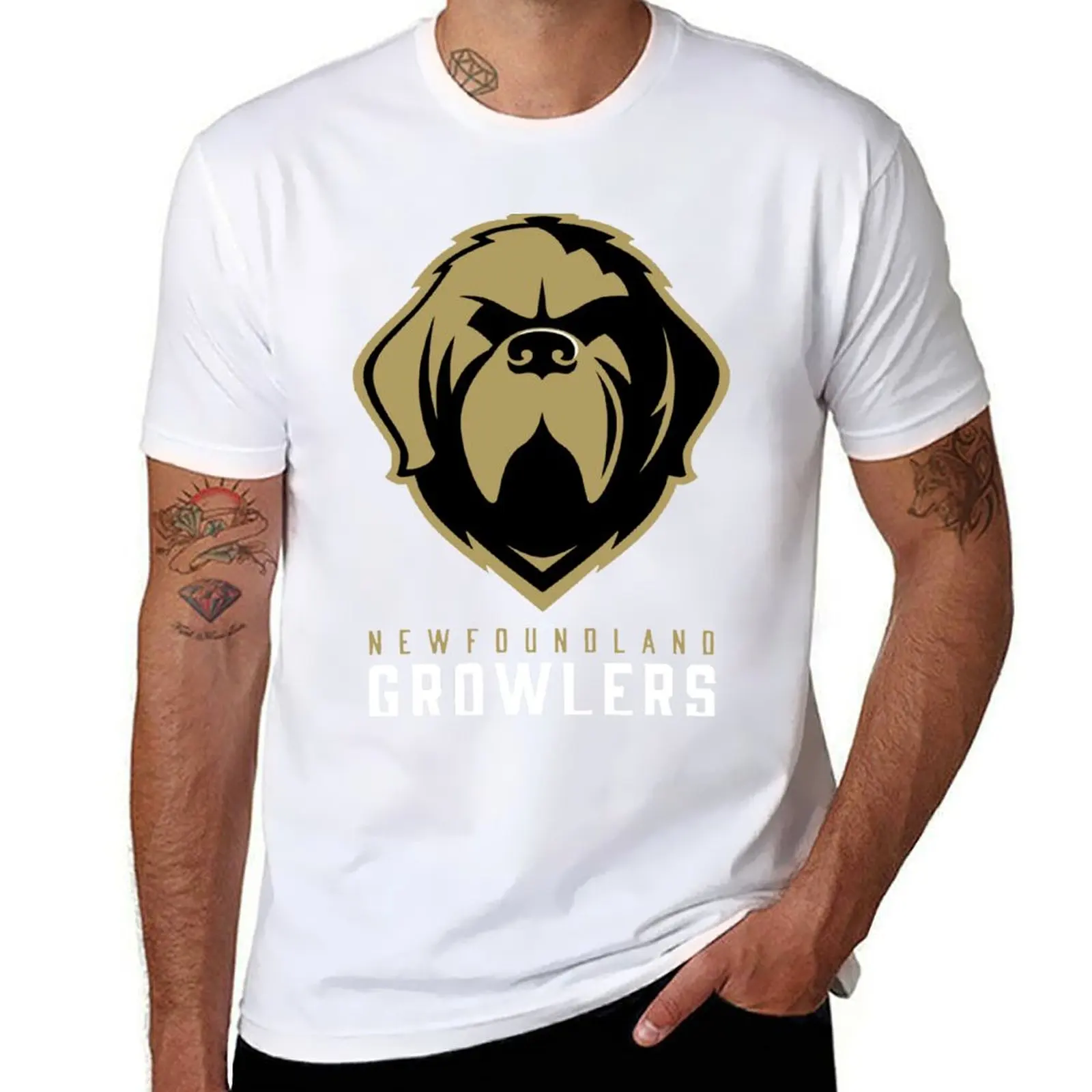 

Newfoundland growlers T-Shirt t shirt man designer men t shirt cotton 100% T-Shirt