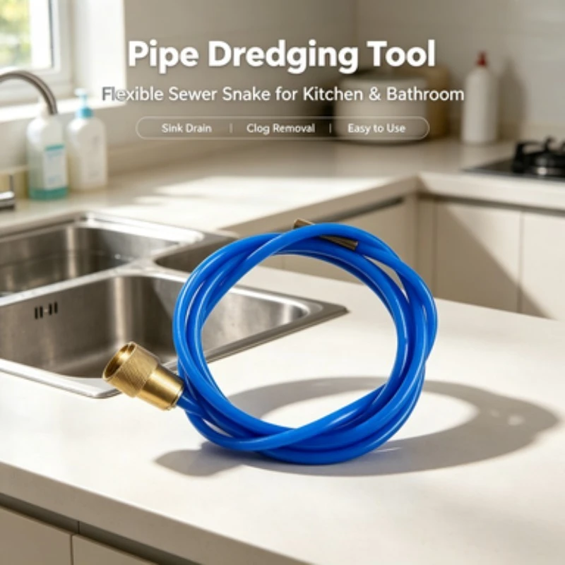 Drain Cleaner Pipe Dredging Tool Flexible Sewer Snake For Kitchen Sink Bathroom Drain Clog Removal