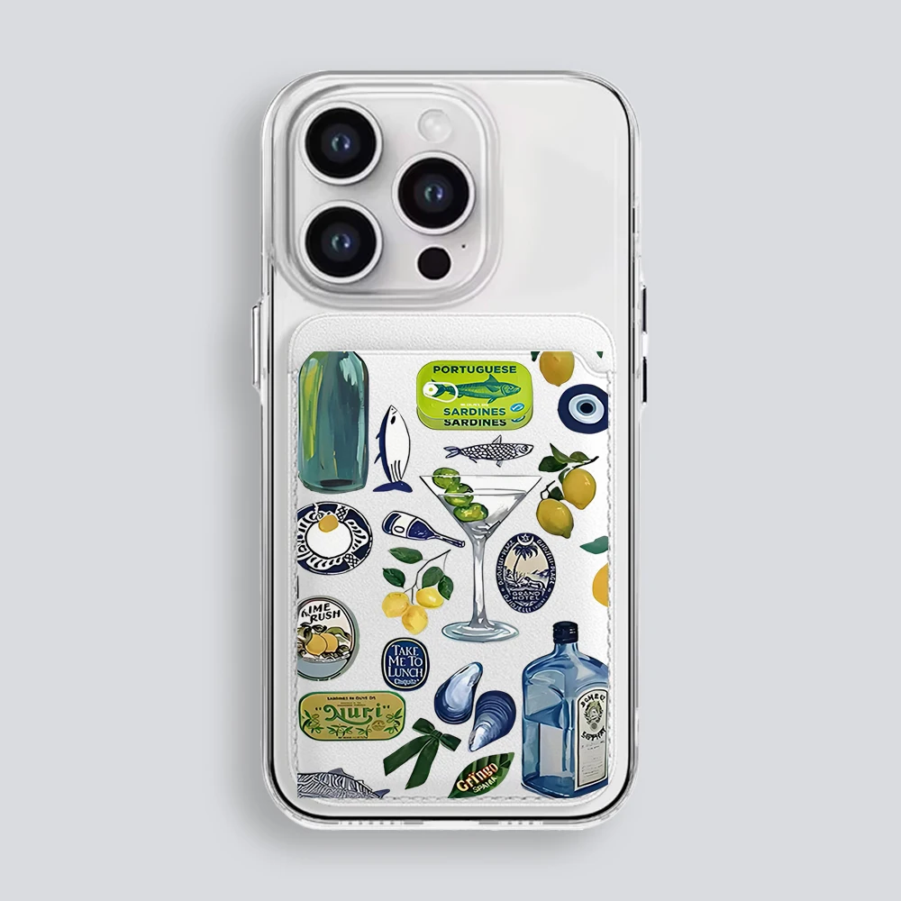 Portugal Seaside Kartenetui Handyhülle Kartenhalter für Magnetische Hülle Geeignet für alle iPhones mit Magsafe Kartenfach Rückseitentasche – Detail 5