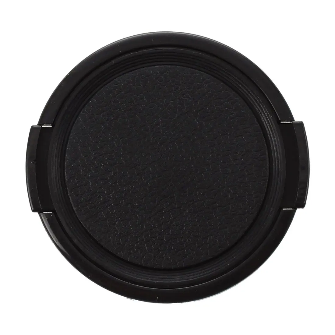 A003  Camera Plastic Side Pinch Clip On Front Lens Cap Protective Cover Black 49mm